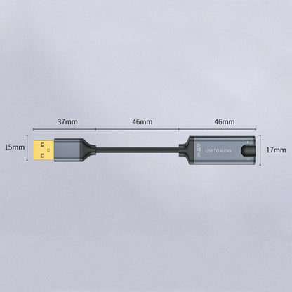 0.2m JINGHUA Z17 USB Sound Card With Cable Cell Phone Earphone Audio Converter