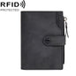 Baellerry D5113 RFID Anti-theft Tri-fold Zipper Short Wallet Coin Purse(Black)