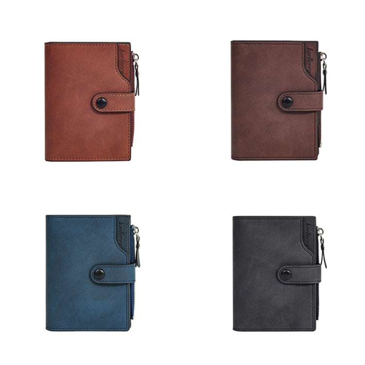 Baellerry D5113 RFID Anti-theft Tri-fold Zipper Short Wallet Coin Purse(Blue)