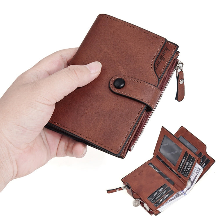 Baellerry D5113 RFID Anti-theft Tri-fold Zipper Short Wallet Coin Purse(Blue)