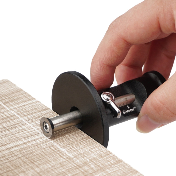 Ganwei European Scriber Simple Marking Gauge Ruler Parallel Line Drawing Woodworking Tool(Rolling Blade)