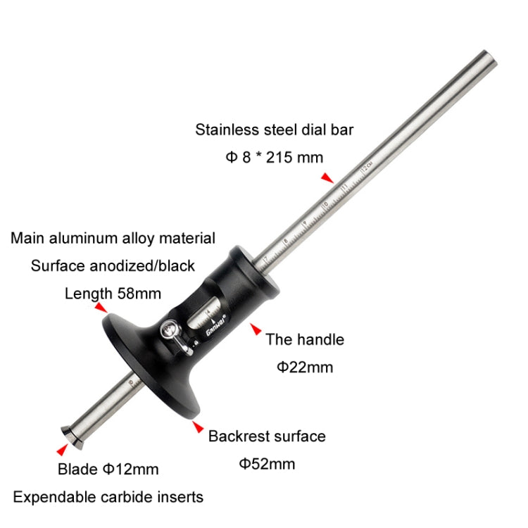 Ganwei European Scriber Simple Marking Gauge Ruler Parallel Line Drawing Woodworking Tool(Rolling Blade)