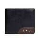Baellerry D2405 Retro Two-fold Men Short Zipper Wallet Card Holder(Black)