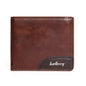 Baellerry D2405 Retro Two-fold Men Short Zipper Wallet Card Holder(Brown)