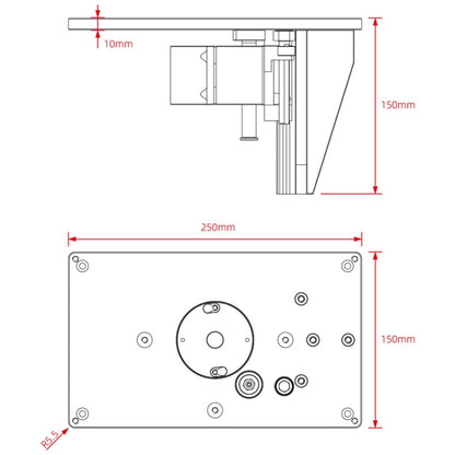 Ganwei MG0-000-0059 Edge Trimming Machine Inverted Lifter Fine Adjustment Woodworking Milling Cutter Chamfer Workbench
