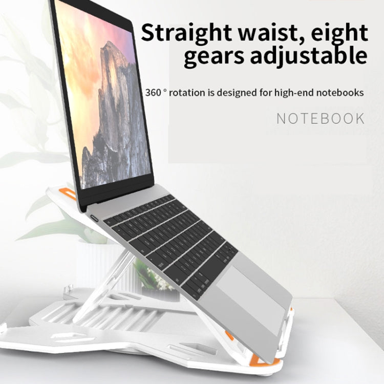 ICE COOREL E5 Laptop Folding And Lifting Cooling Bracket With Mobile Phone Holder Black with Rotating