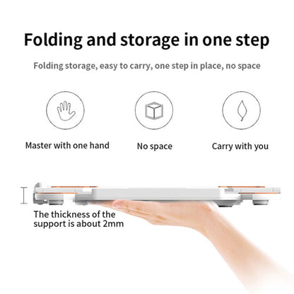 ICE COOREL E5 Laptop Folding And Lifting Cooling Bracket With Mobile Phone Holder White with Rotating