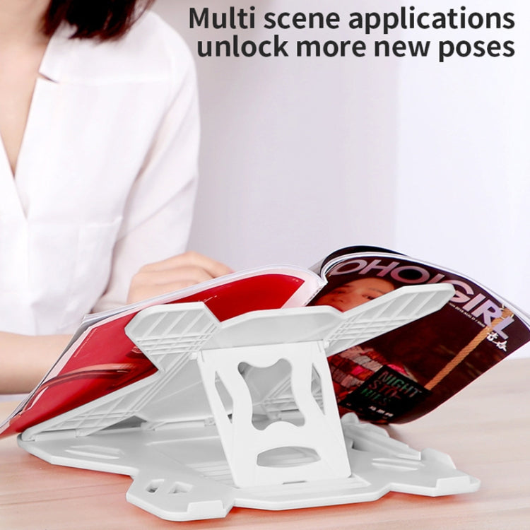 ICE COOREL E5 Laptop Folding And Lifting Cooling Bracket With Mobile Phone Holder White with Rotating