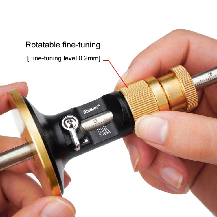 Ganwei 0.2mm Precision European Scriber Marking Gauge Parallel Line Drawing Woodworking Tool(Rolling Blade)