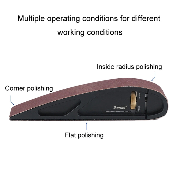 Ganwei Sandpaper Holder Adjustable Manual Curve Grinding Polishing Belt Sander Sandboard Woodworking Tool With 16pcs 120/320/600 Grit Sanding Belt