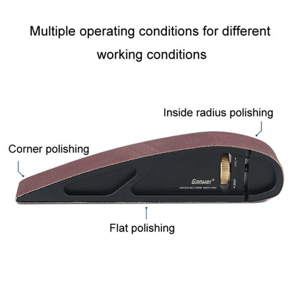 Ganwei Sandpaper Holder Adjustable Manual Curve Grinding Polishing Belt Sander Sandboard Woodworking Tool With 1pc 320 Grit Sanding Belt