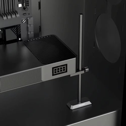 COOLMOON GH260 Support de protection vertical en métal magnétique pour carte graphique d'ordinateur de bureau, couleur : GH260 Argent
