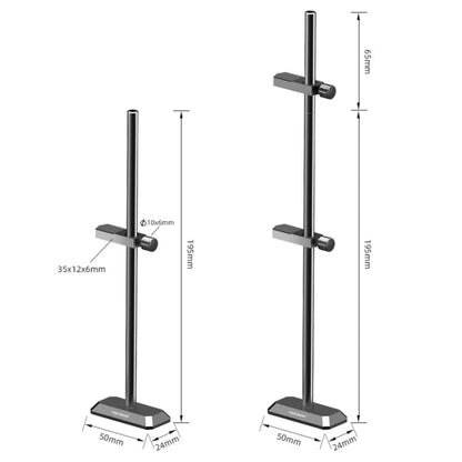 COOLMOON GH195 Support de Protection Vertical pour Carte Graphique d'Ordinateur de Bureau, Tringle Métallique, Support Magnétique, Couleur : Noir