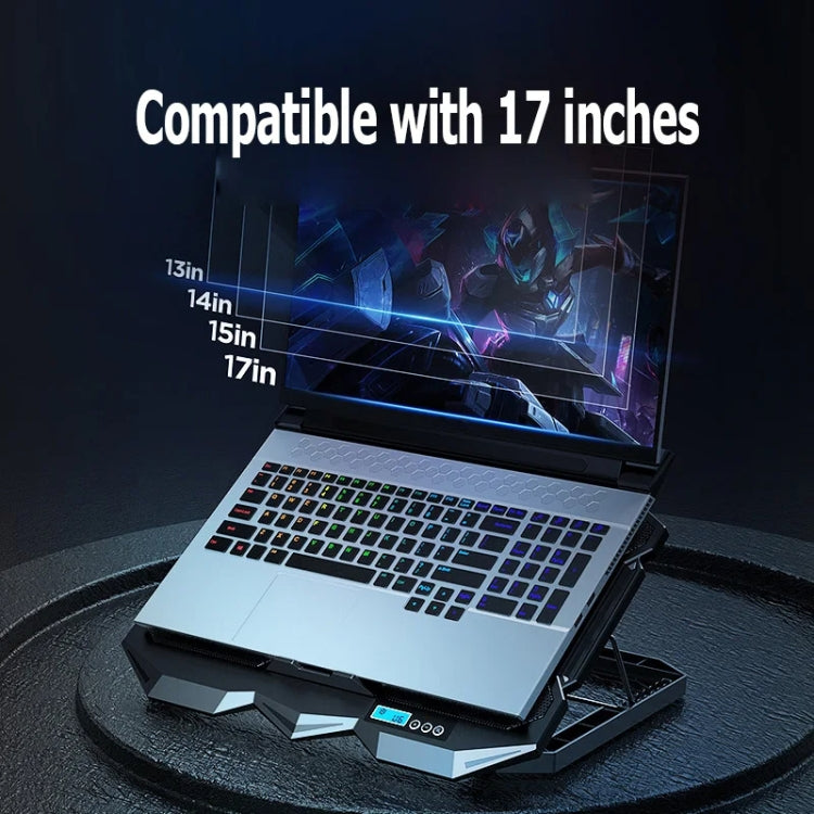 ICE COOREL K22 4-fans Adjustable Laptop Radiator Base with Atmosphere Light with Speed Regulation