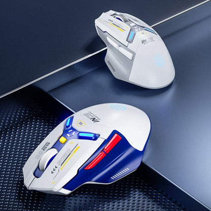 Souris d'ordinateur de bureau/jeu sans fil Bluetooth trimode Inphic IN9 (blanc)
