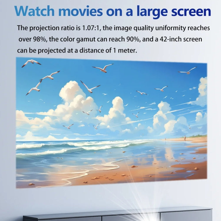 TOUMEI C900 Outdoor Portable Built-In Battery 4K HD Home Music Projector US Plug(Black)