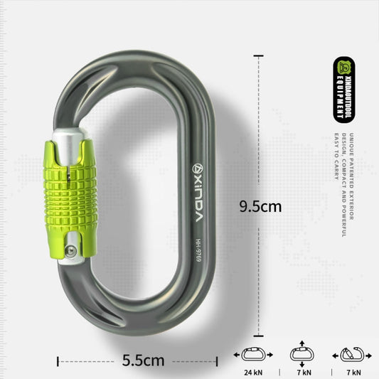 XINDA HH-9769 22/24kN High-strength Outdoor Rock Climbing Load-bearing Lock, Color: Two-stage