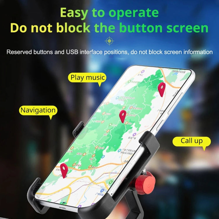 Support de Téléphone pour Vélo PROMEND SJJ-297B, Support de Guidon Universel en Alliage d'Aluminium pour Vélo Électrique