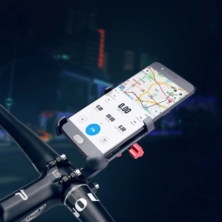 PROMEND Aluminum Alloy Cell Phone Holder Adjustable Angle Rotating Motorcycle Navigation Support, Style: SJJ-299B Handlebar Stand Titanium Color
