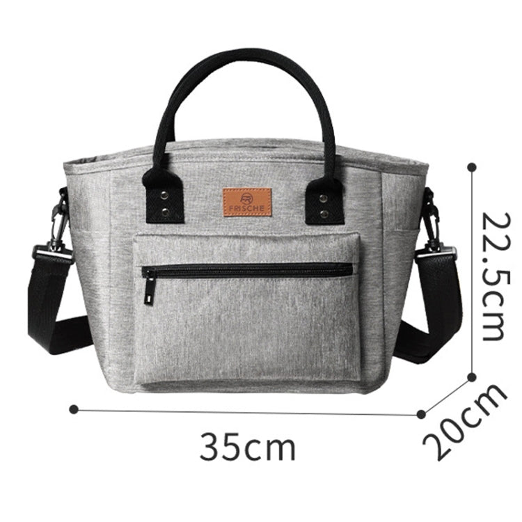 Sac isotherme portable FRISCH pour pique-nique extérieur, sac à bento épaissi (noir)
