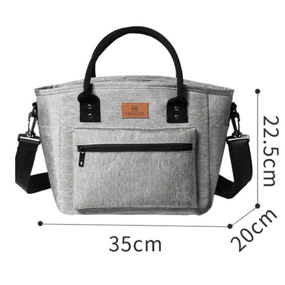 Sac isotherme portable FRISCH pour pique-nique extérieur, sac à bento épaissi (noir)