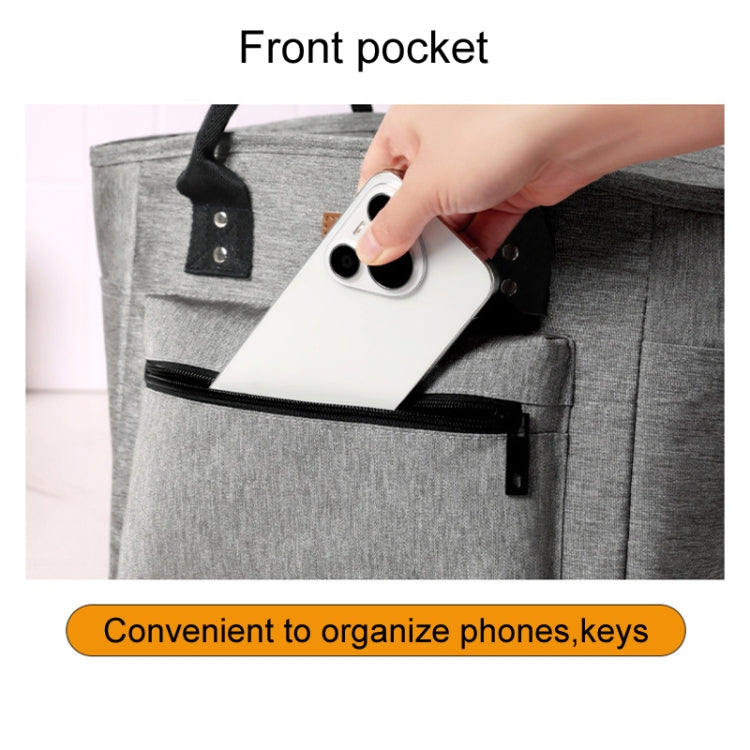 Sac isotherme portable FRISCH pour pique-nique extérieur, sac à bento épaissi (noir)