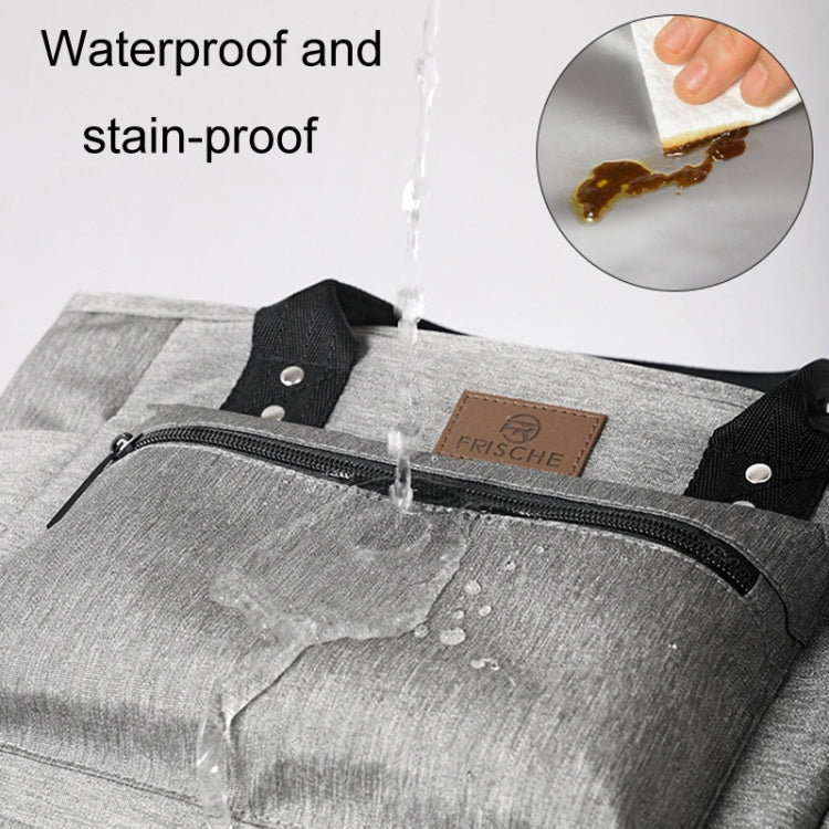 Sac isotherme portable FRISCH pour pique-nique extérieur, sac à bento épaissi (noir)