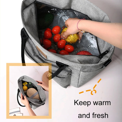 Sac isotherme portable FRISCH pour pique-nique extérieur, sac à bento épaissi (noir)