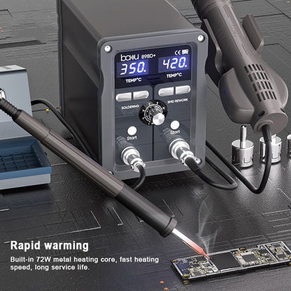 BAKU BA-898D+ T12 Solder Station Adjustable Temperature Electric Digital Soldering Iron For Phone Repair US Plug 110V