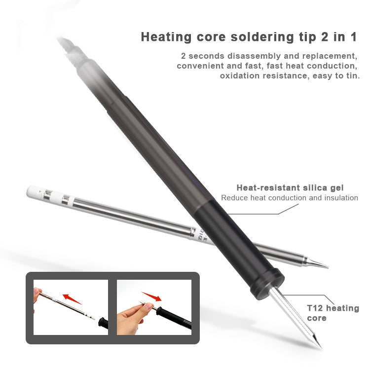 BAKU BA-898D+ T12 Solder Station Adjustable Temperature Electric Digital Soldering Iron For Phone Repair EU Plug 220V