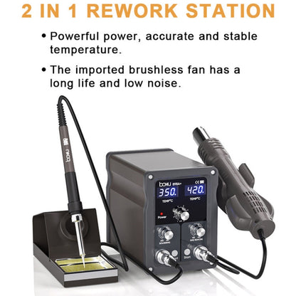 BAKU BA-898A+ 2-In-1 Soldering Station Hot Air Station Adjustable Temperature EU Plug 220V