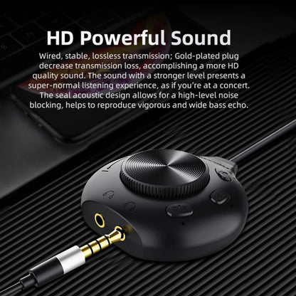 Écouteurs de jeu filaires Bluedio LI PRO pour téléphone portable avec carte son 7.1 et prise jack 3,5 mm (noir)