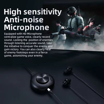 Écouteurs de jeu filaires Bluedio LI PRO pour téléphone portable avec carte son 7.1 et prise jack 3,5 mm (noir)