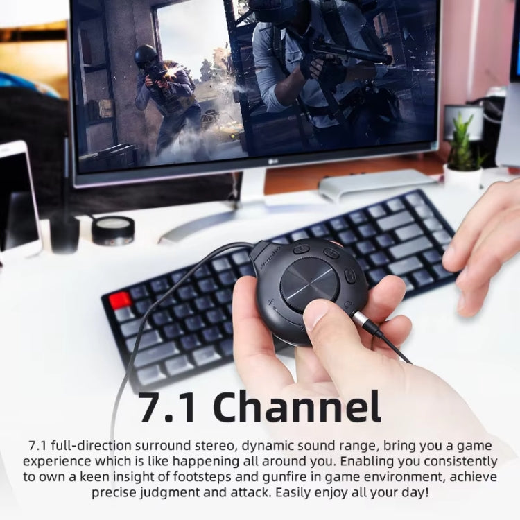 Écouteurs de jeu filaires Bluedio LI PRO pour téléphone portable avec carte son 7.1 et prise jack 3,5 mm (noir)