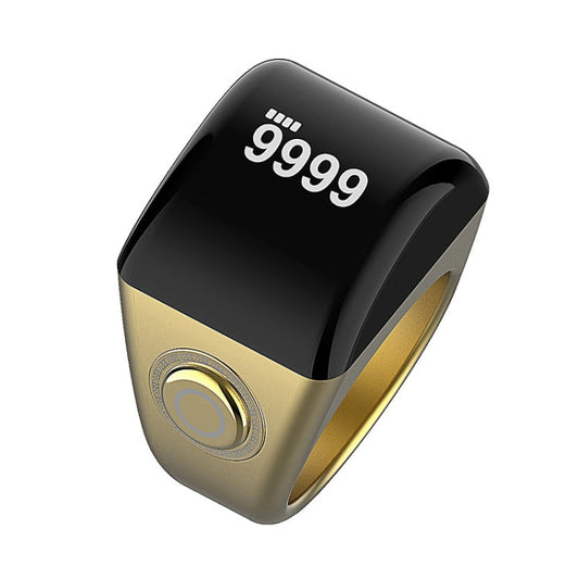 Bague de rappel de l'heure de prière musulmane Equantu Smart Bluetooth Finger Counter, style : Or 20 mm