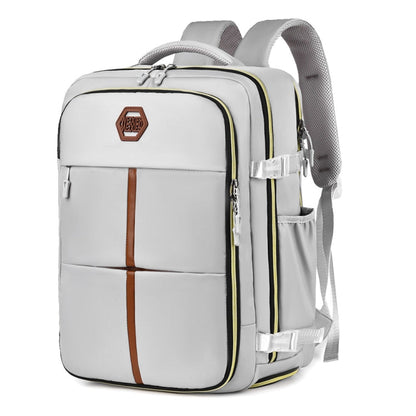 WEIXIER B717 Large Capacity Travel Shoulder Bag Simple Students Universal Schoolbag(Gray)