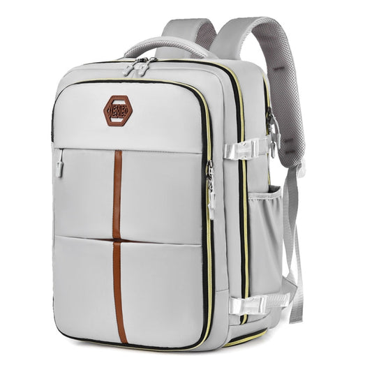 WEIXIER B717 Sac à bandoulière de voyage grande capacité Cartable universel simple pour étudiants (Gris)