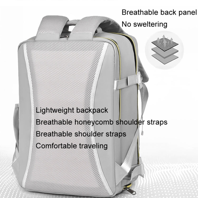 WEIXIER B717 Large Capacity Travel Shoulder Bag Simple Students Universal Schoolbag(Gray)