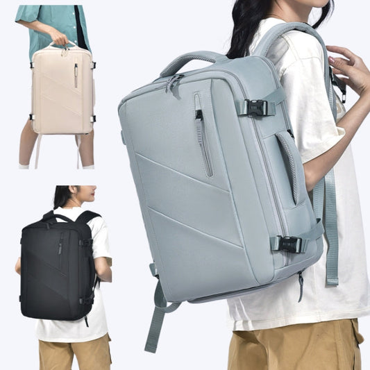 WEIXIER B722 Simple Style Large Capacity Travel Multifunctional Backpack(Beige)