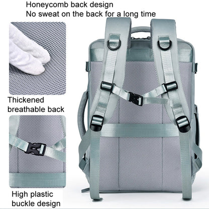 WEIXIER B722 Simple Style Large Capacity Travel Multifunctional Backpack(Light Blue)