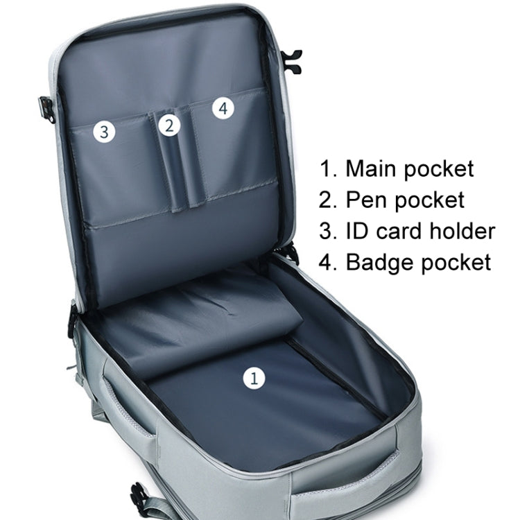 WEIXIER B722 Simple Style Large Capacity Travel Multifunctional Backpack(Light Blue)
