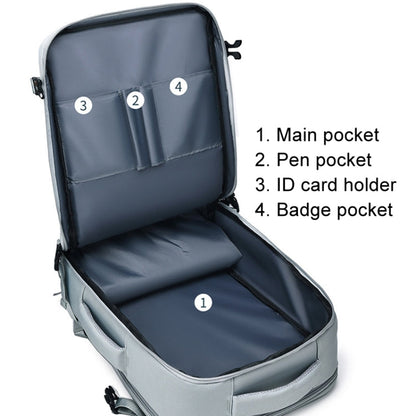 WEIXIER B722 Simple Style Large Capacity Travel Multifunctional Backpack(Light Blue)
