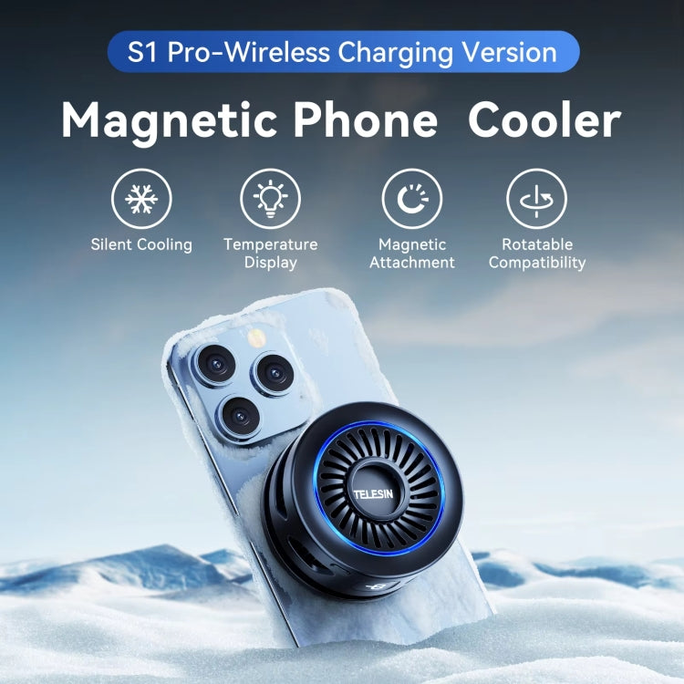 TELESIN Magnetic Phone Cooler Radiator For Live Streaming, Spec: With Wireless Charging