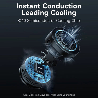 TELESIN Magnetic Phone Cooler Radiator For Live Streaming, Spec: With Wireless Charging