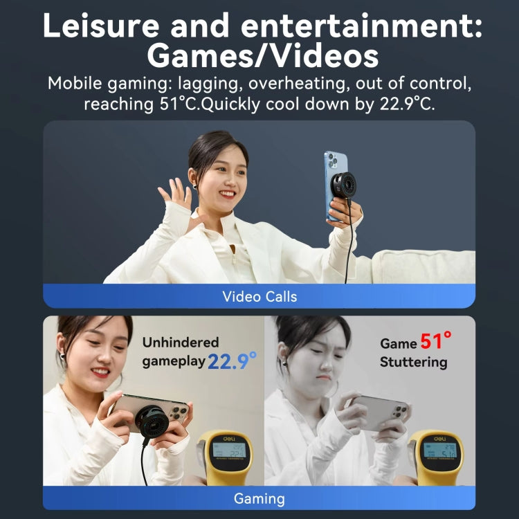 TELESIN Magnetic Phone Cooler Radiator For Live Streaming, Spec: With Wireless Charging