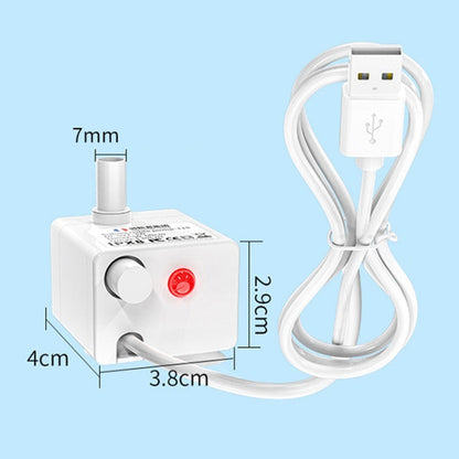 Innovator Group Pompe à eau USB pour animaux domestiques 5V Pompe à eau DC sans balai Mute Micro pas d'eau coupure de courant + tuyau de 1m