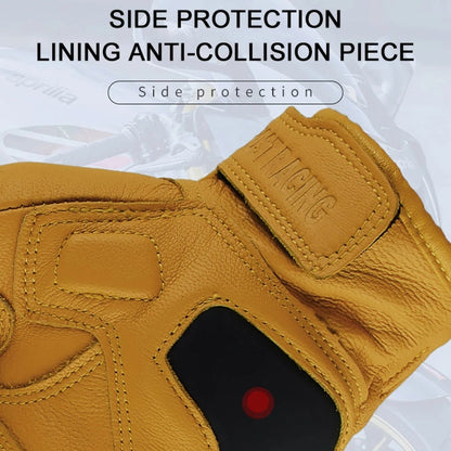 Gants de moto GHOST RACING anti-chute chauds respirants à doigts complets, Taille : M (sans trou)