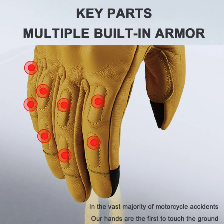 Gants de moto GHOST RACING anti-chute chauds respirants à doigts complets, Taille : M (sans trou)