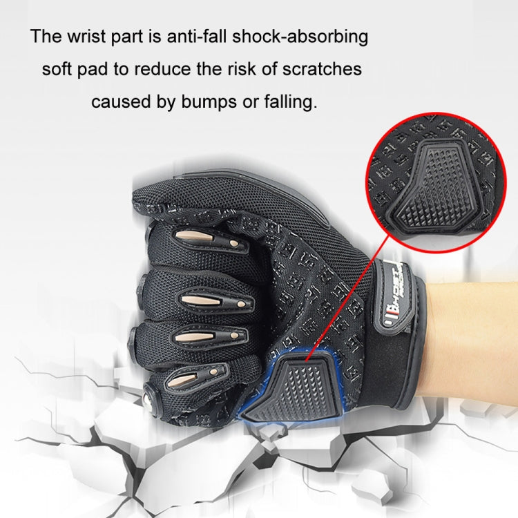 Gants de moto respirants anti-chute GHOST RACING, Taille : XXL (Noir)