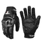 Gants de moto GHOST RACING anti-chute respirants à coque en caoutchouc avec écran tactile, taille : XL (Noir)